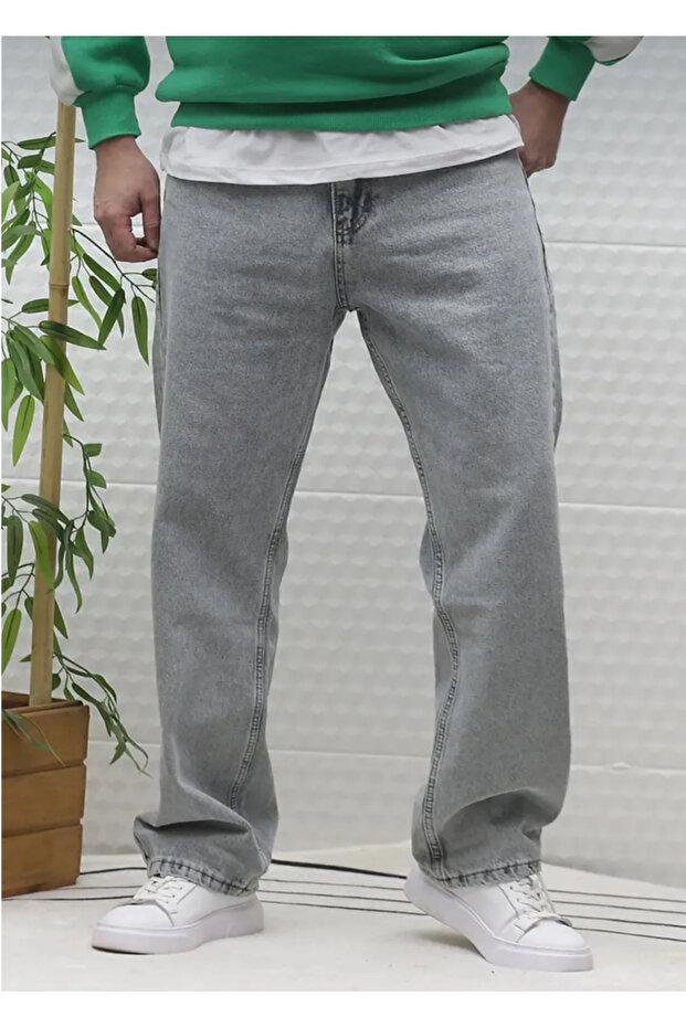 Gray Men's Baggy Jeans