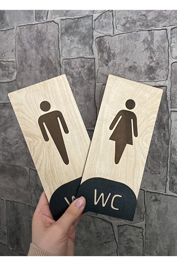 Oak Series Natural Vertical Wc Self-Adhesive Orientation Set