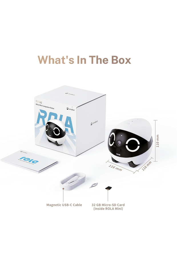 Mini 2K Robot Camera,137°Wide Angle,Wireless,Remote Control,2-Way Talk,Night Vision,Motion Detection - 4