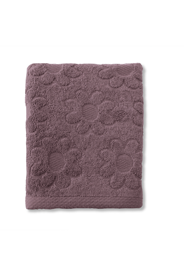 Solana 100% Cotton 2-Piece Hand Towel Set 50 X 90 Purple