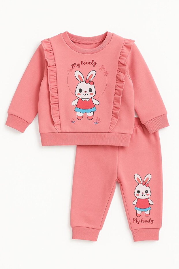 Baby Girl Rabbit Ruffle Set 24002