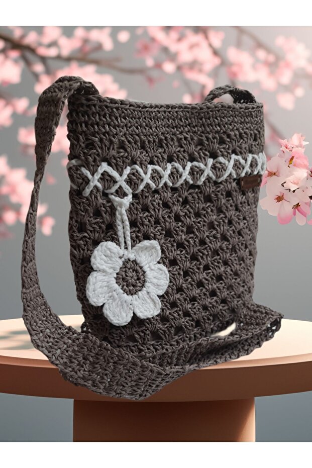 Kağıt ip örgü çanta - 2