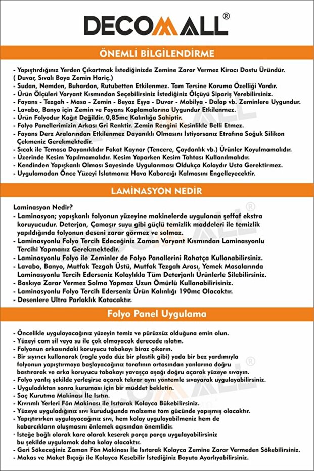 Code 100 Suya Dayanıklı Mutfak Banyo Zemin Mermer Mobilya Fayans Folyo Kaplama (LAMİNASYONLU) - 9