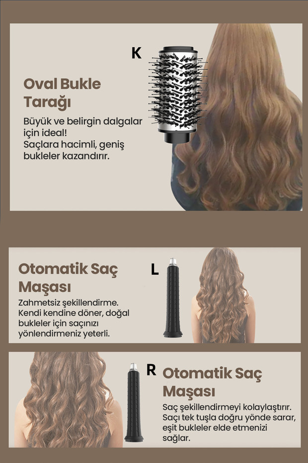 11 In 1 Multi Styler Hava Üflemeli Saç Şekillendirme Kurutma Çok Fonksiyonlu Ultra Set - 7