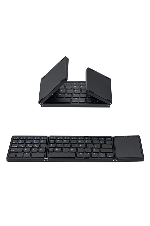 Katlanabilir Kablosuz Bluetooth Klavye Touchpadli Taşınabilir - 2