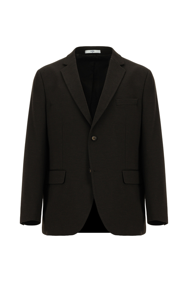 Relaxed Fit Rahat Kesim Klasik Desenli Örme Ceket - 1