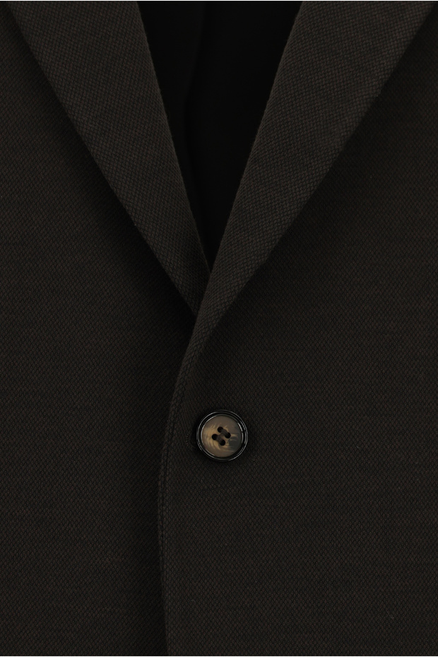 Relaxed Fit Rahat Kesim Klasik Desenli Örme Ceket - 3