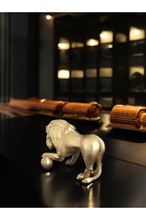 Aslan Figürü Heykel Ev Dekorasyon 13cm - 3