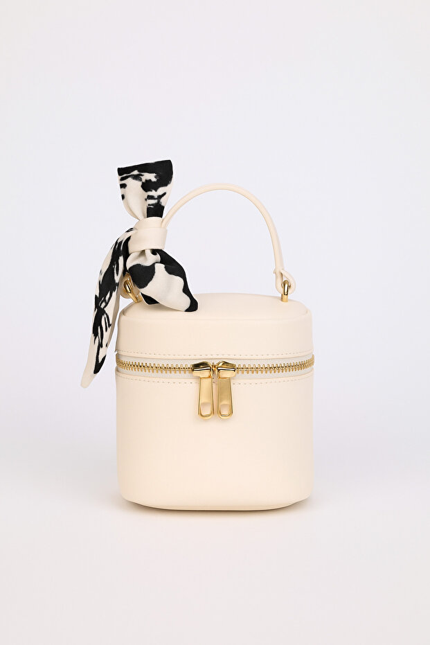 Women's Cream Box Cross Strap Hand and Shoulder Bag Reborn