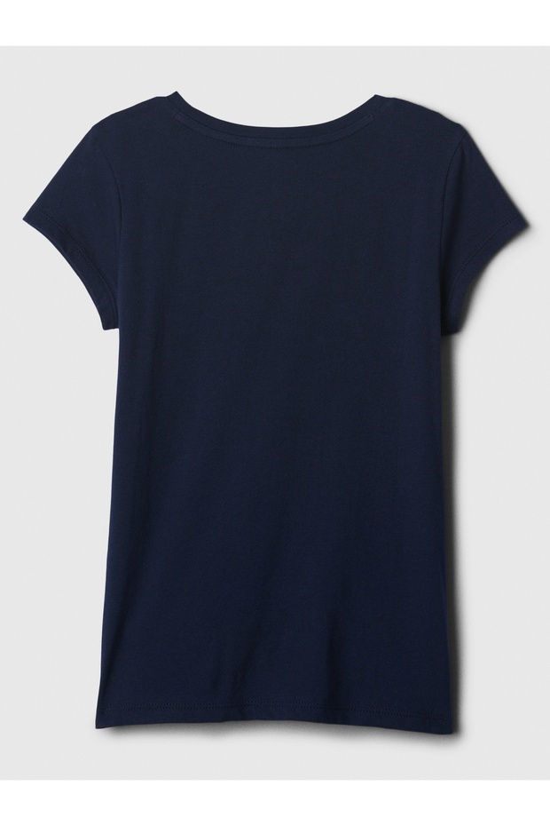 Kız Çocuk Lacivert Logo T-Shirt - 3