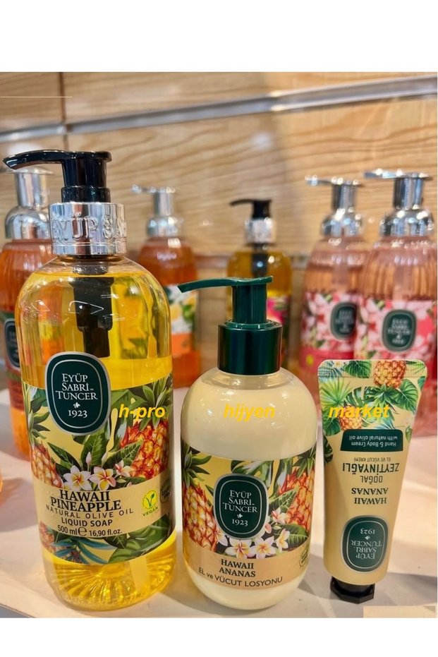 Eyüp Sabri̇ Tuncer Hawaiian Pineapple Series, Liquid Soap, Lotion and Cream