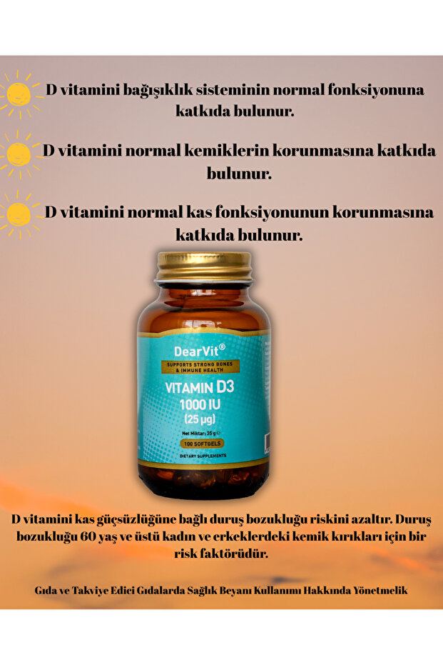 VİTAMIN D3 1000 IU 100 KAPSÜL - 4