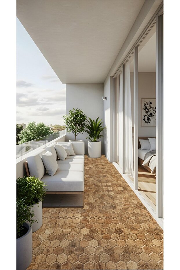 Code 98 Suya Dayanıklı Mutfak Banyo Zemin Mermer Mobilya Fayans Yapışkanlı Folyo Kaplama - 7