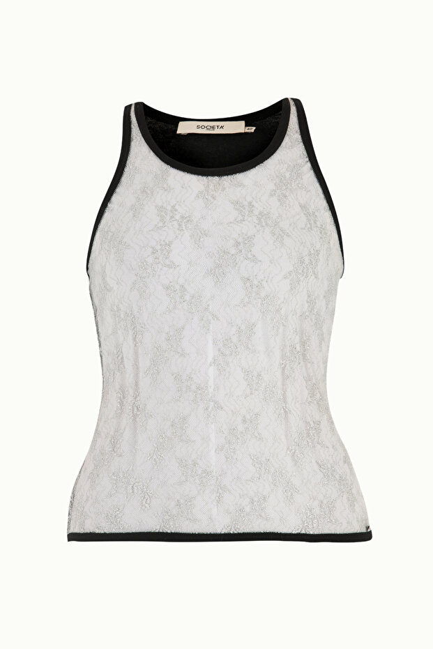 Siyah Dantelli örme bluz 18542 - 5