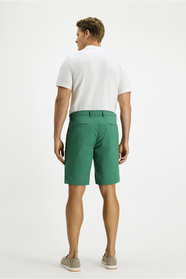 Regular Fit Pamuklu Bermuda Şort - 3