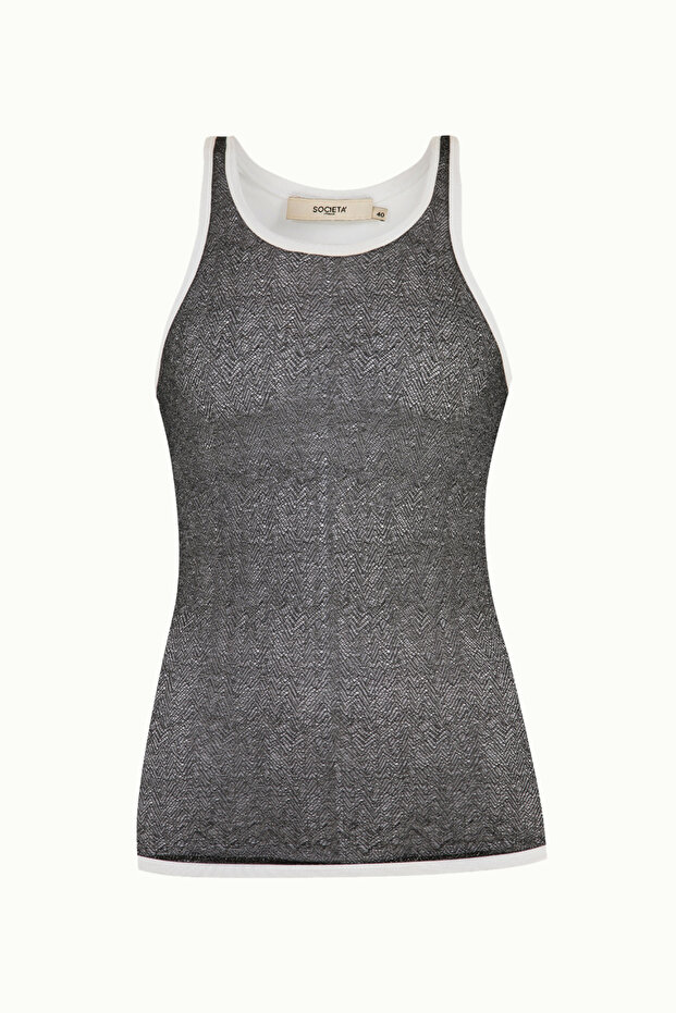 Beyaz Dantelli örme bluz 18542 - 5