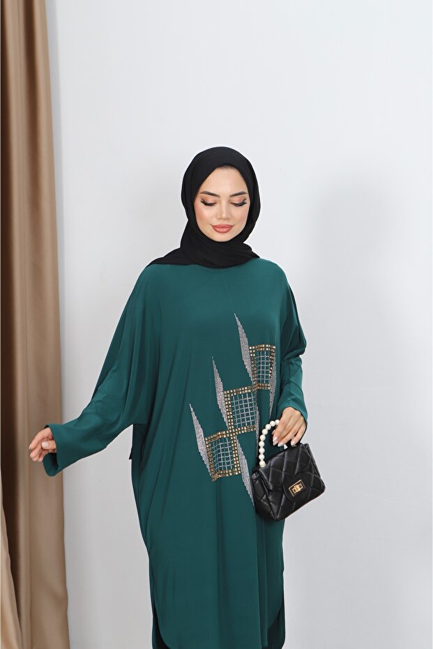 Taşlı Sandy Tunik - 5