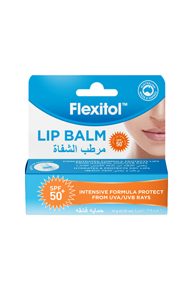 فليكسيتول بلسم الشفاه بعامل وقاية من أشعة الشمس 50 + 10 جم-FLEXITOL LIP BALM SPF50+ 10GM - 1