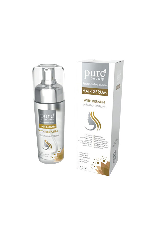 بيور بيوتي سيروم للشعر مع الكيراتين 90 مل PURE BEAUTY HAIR SERUM WITH KERATAIN 90M;
