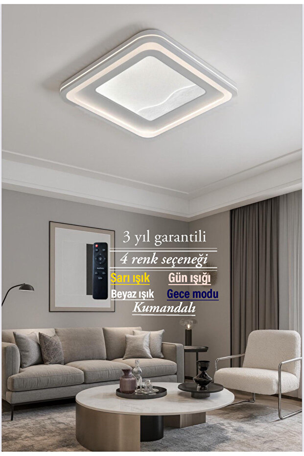 Lucent Modern Plafonyer Avize Dalga Desenli Tavana Sıfır - 1