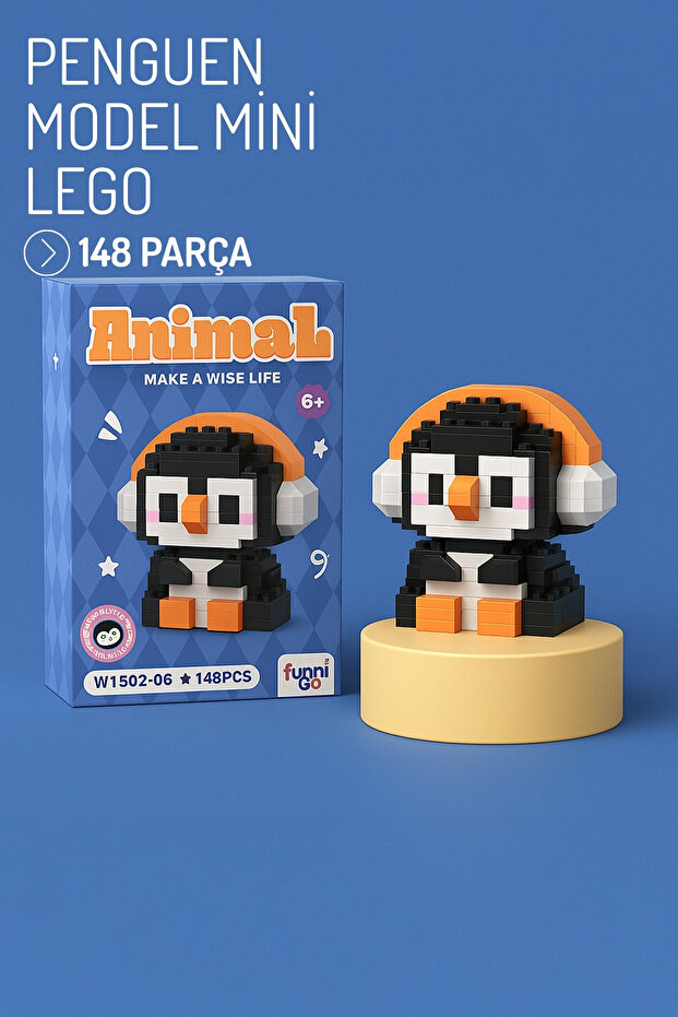 Penguen Model Karakter Figürü 3D Yapı Oyuncakları - 1
