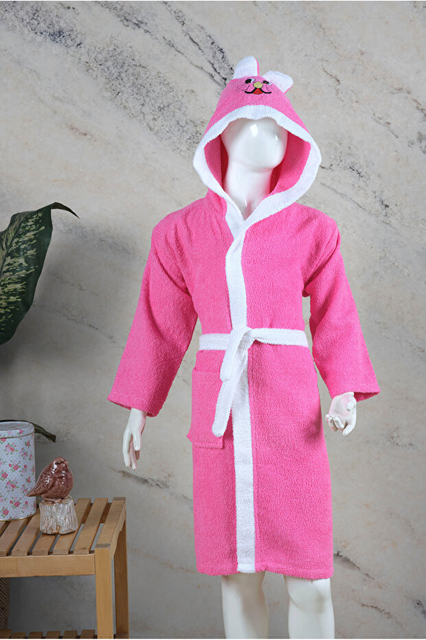 Çocuk Pembe Bornoz - 2