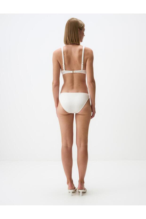 Beyaz Basic Dokulu Bikini Alt - 5