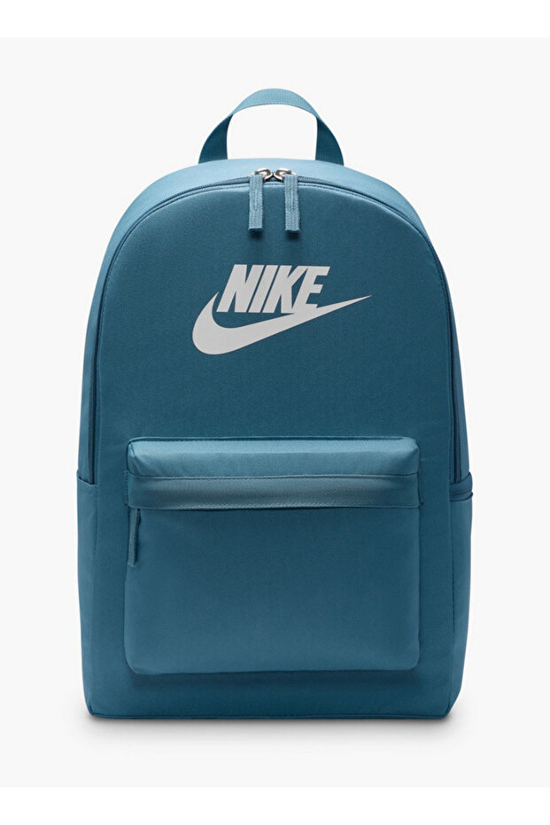 Logo Print School Backpack with Adjustable Straps and Zip Closure - 1