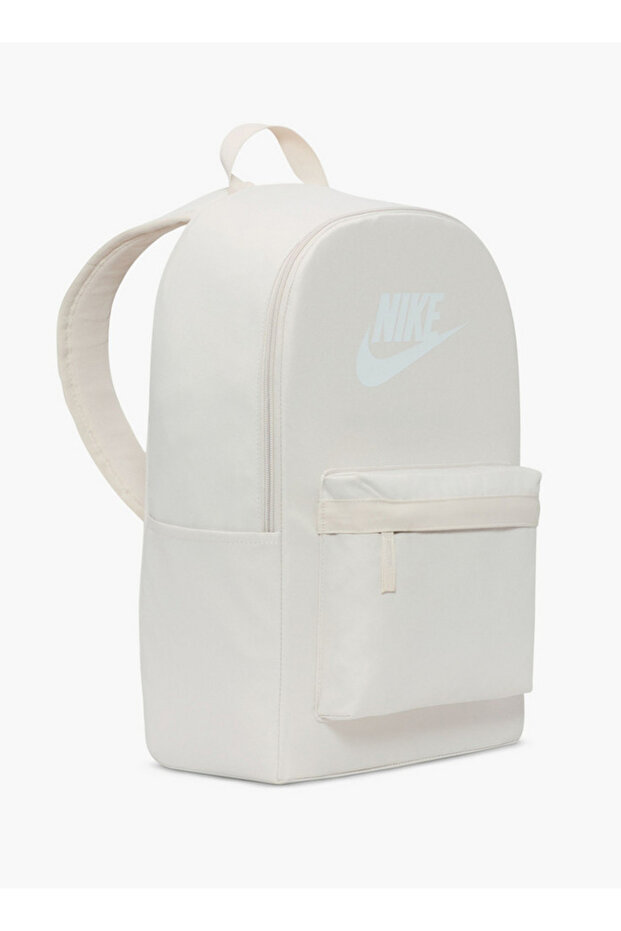 Logo Print School Backpack with Adjustable Straps and Zip Closure - 1