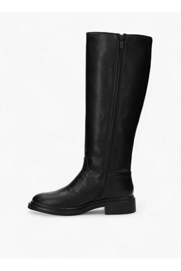 Solid High Shaft Boots with Zip Closure - 4