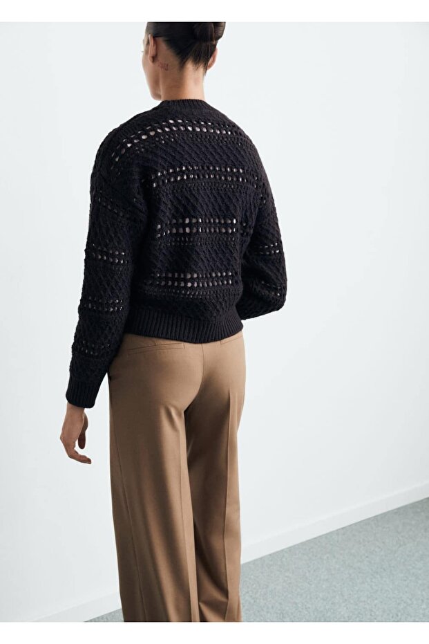 Ajur örgü kazak - 4