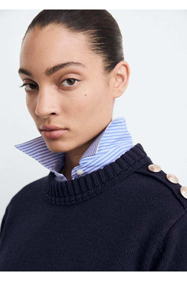 Strass taşlı triko kazak - 6