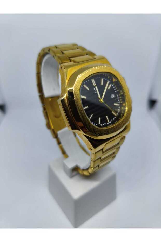 Gold Siyah Patek Model Eşref tek Saati - 3