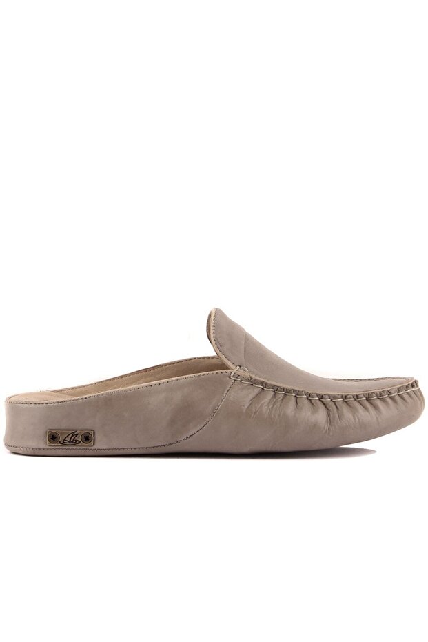 - Mink Leather Men's House Slippers 110-547-X
