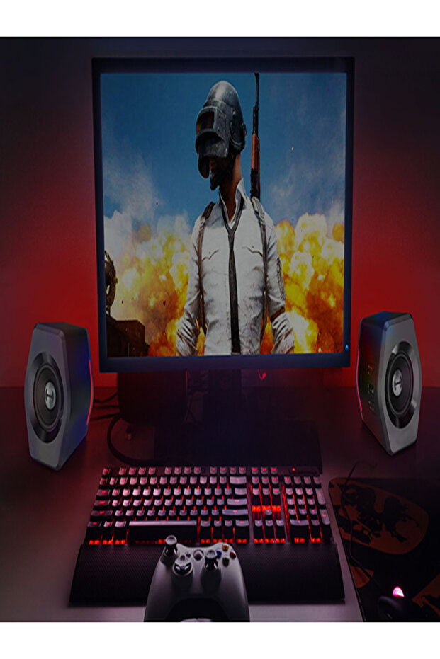 مكبرات صوت G2000 للألعاب باللون الأسود - 2