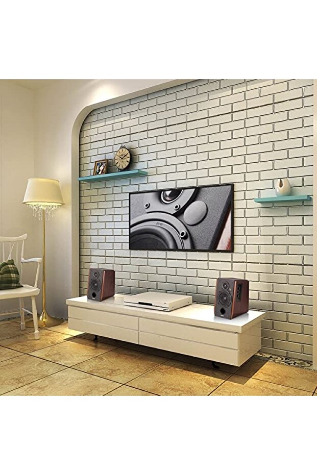 R1700BT Bluetooth Bookshelf Speakers, 66W RMS, Wooden Design, Dual RCA, Easy Controls - 7