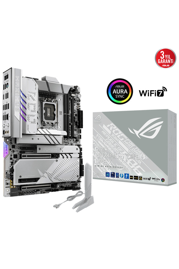ROG MAXIMUS Z890 APEX Intel LGA1851 Z890 DDR5 9000+MHz(OC) ATX Gaming (Oyuncu) Anakart - 1