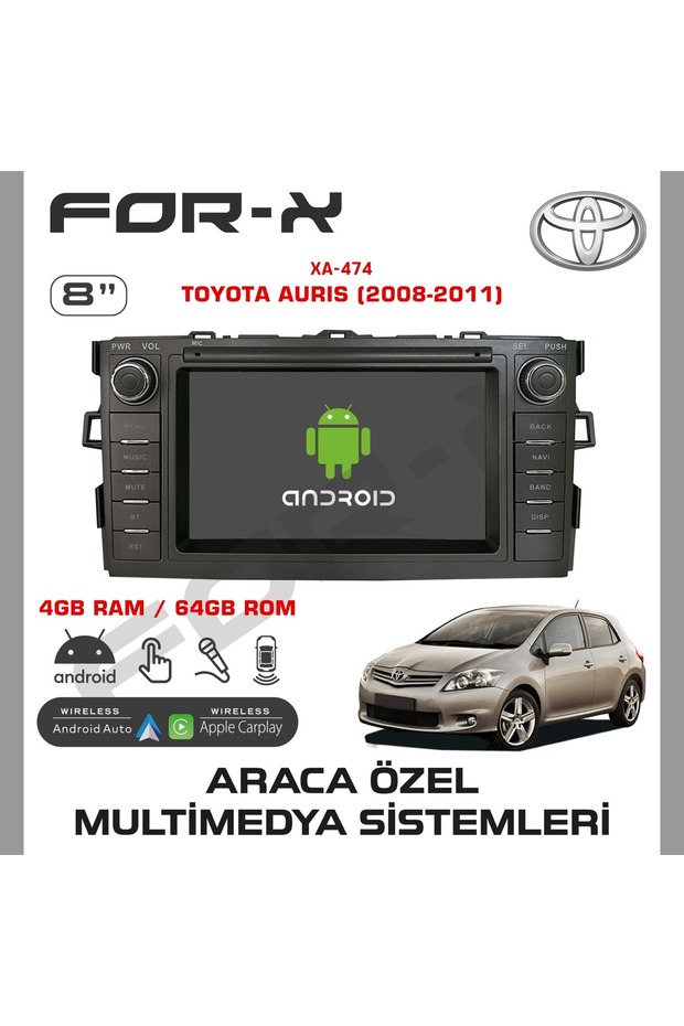 Toyota Auris Android Carplay Multimedya 4/64 Pro - 1