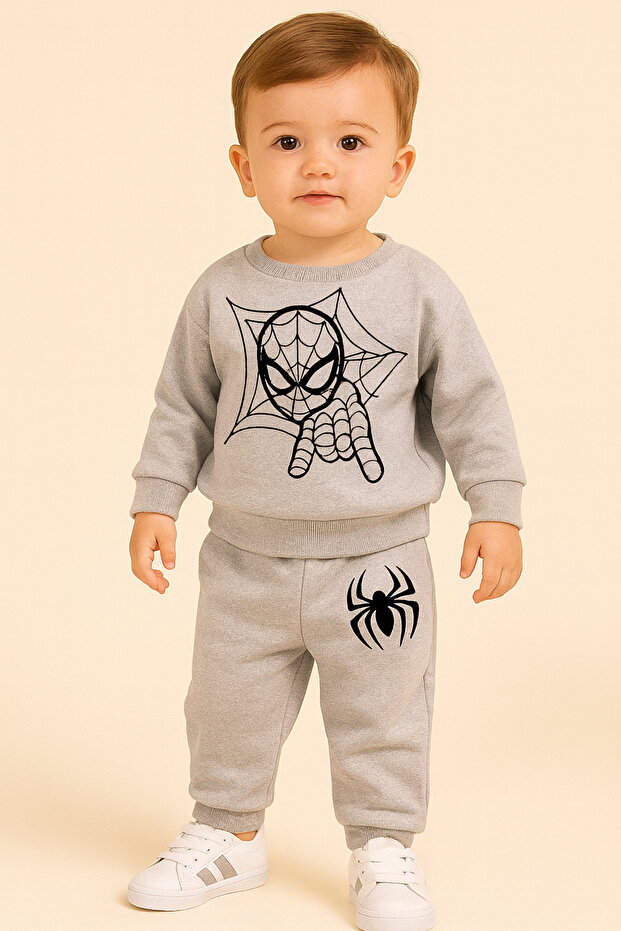 Boy's Bottom Top Suit Spider Gray (Non-Shardon Fabric) 100% Cotton