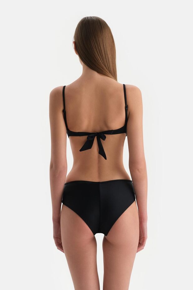 Siyah Tek Omuz Bikini Üstü - 2