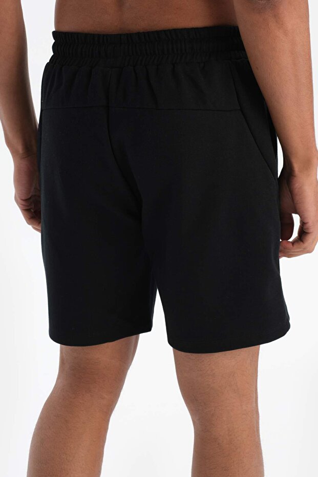 Siyah Active Erkek Pamuklu Şort - 5