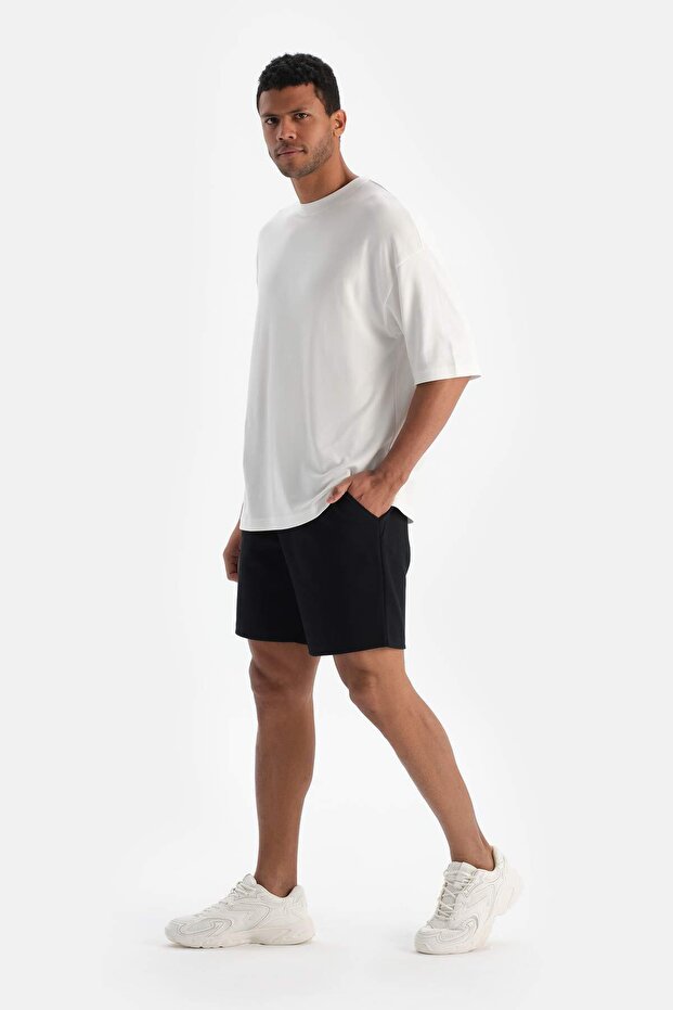 Siyah Active Erkek Pamuklu Şort - 3