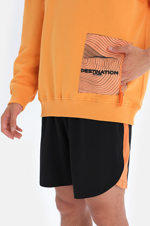 Turuncu Active Cep Detaylı Sweatshirt - 4