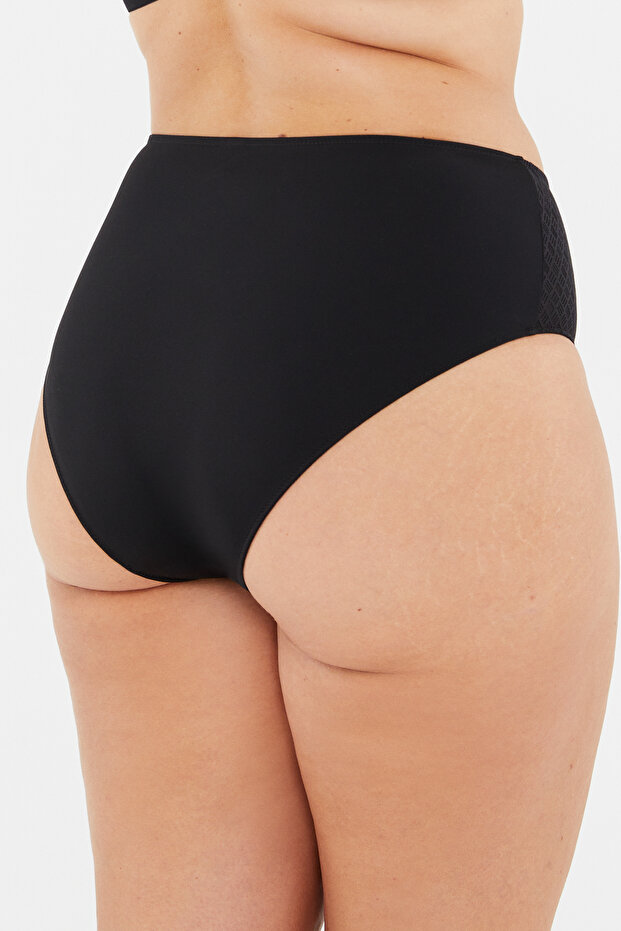 Schwarzer Lily Slip mit hoher Taille - 2