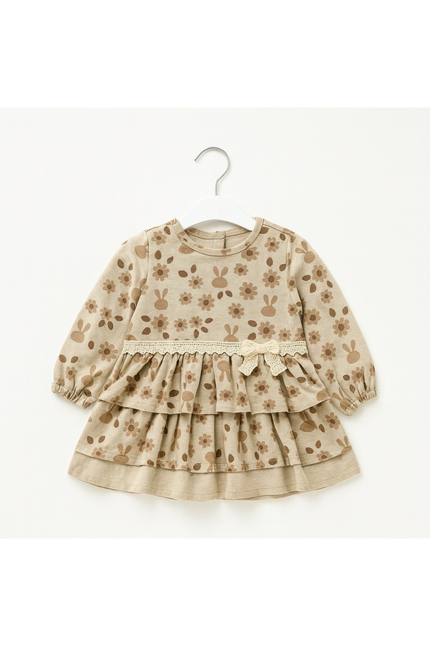 Baby Fou Floral Print Robe Dress