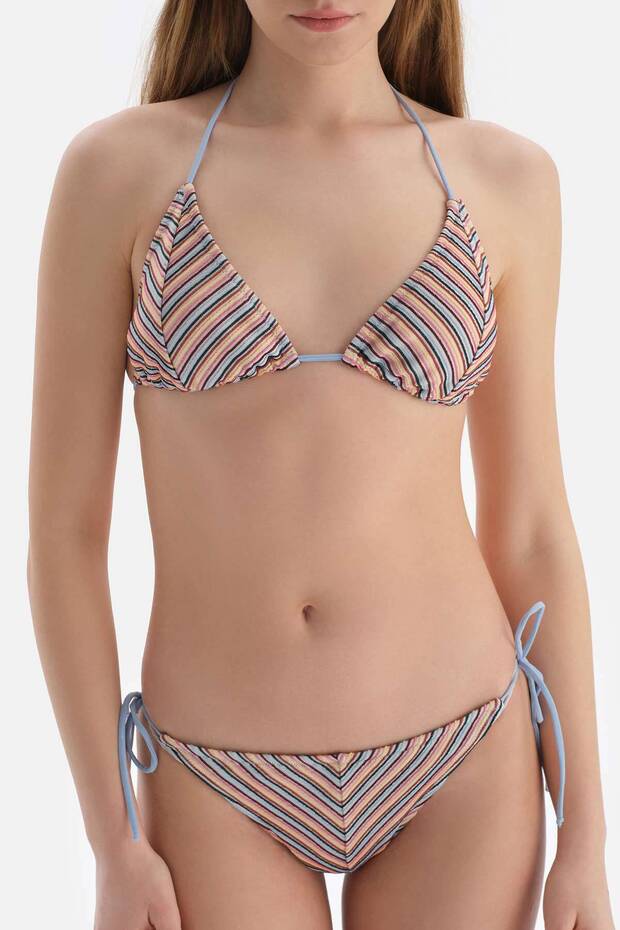 Mavi Spagetti Bikini Altı - 4