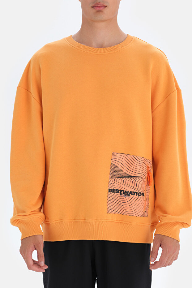 Turuncu Active Cep Detaylı Sweatshirt - 5