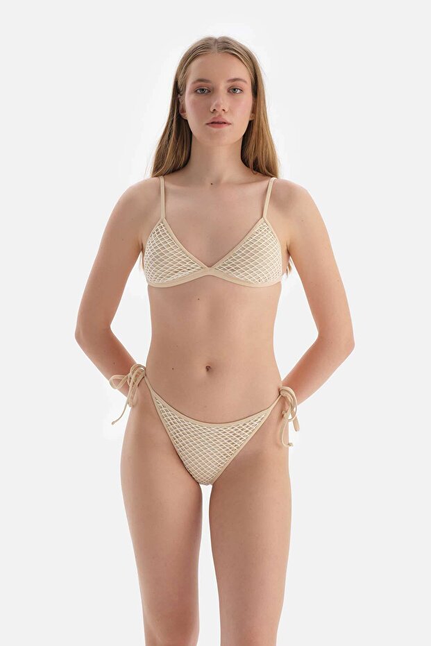 Ekru Spagetti Bikini Altı - 5