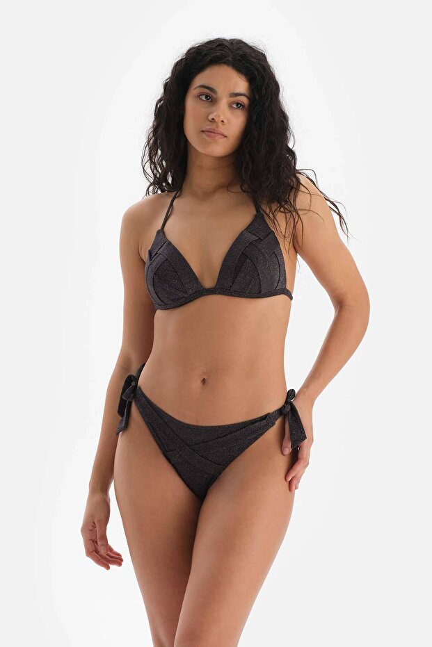 Siyah Kalın Bağcıklı Bikini Altı - 4
