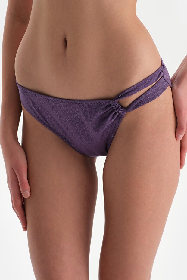 Mor Düşük Bel Bikini Alt - 6